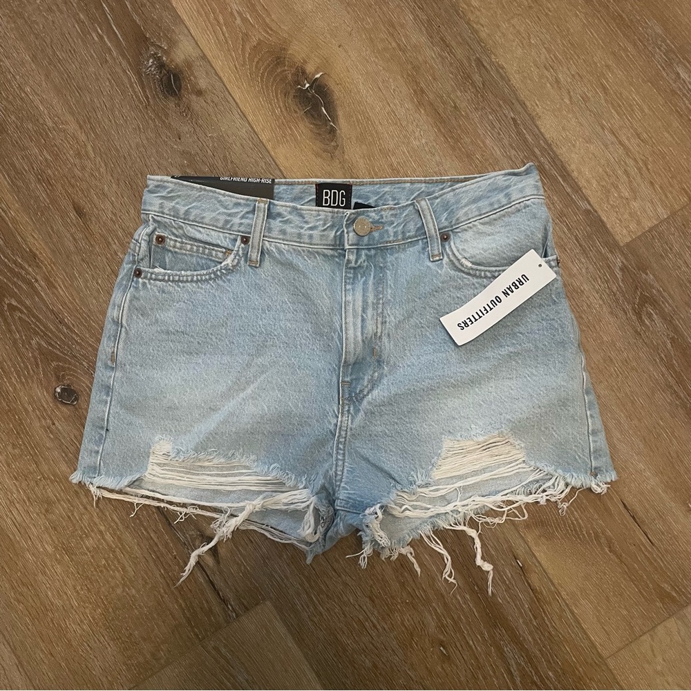 BDG girlfriend high rise denim shorts